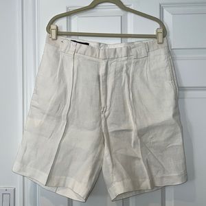 Polo Golf Ralph Lauren White Linen Shorts